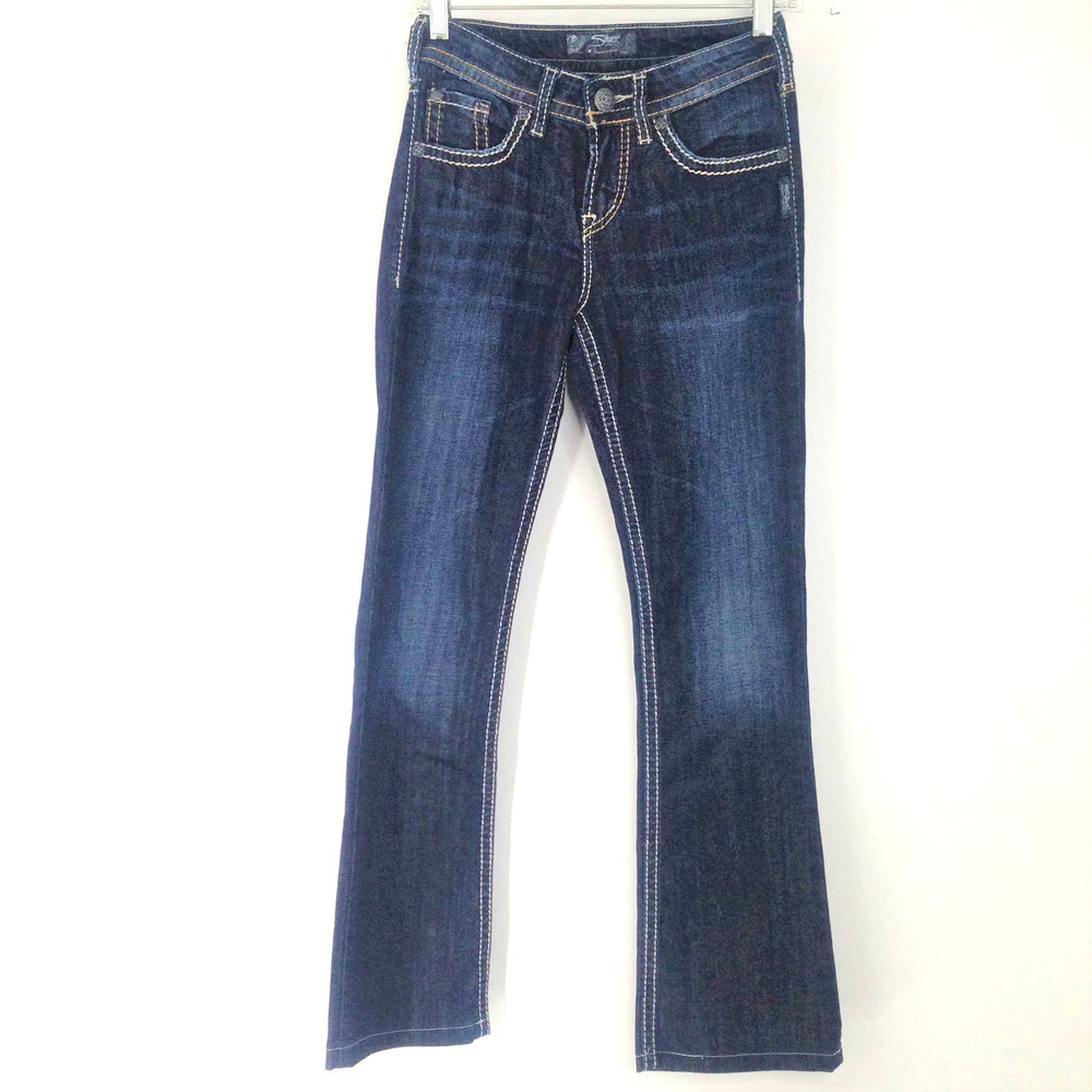 Silver Natsuki Women's Dark Wash Denim Blue Jeans Size 25x33